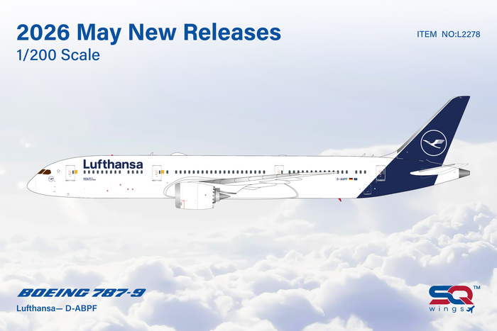 SQwings Diecast Aircraft Models_1:200 Alloy Airliners_Boeing